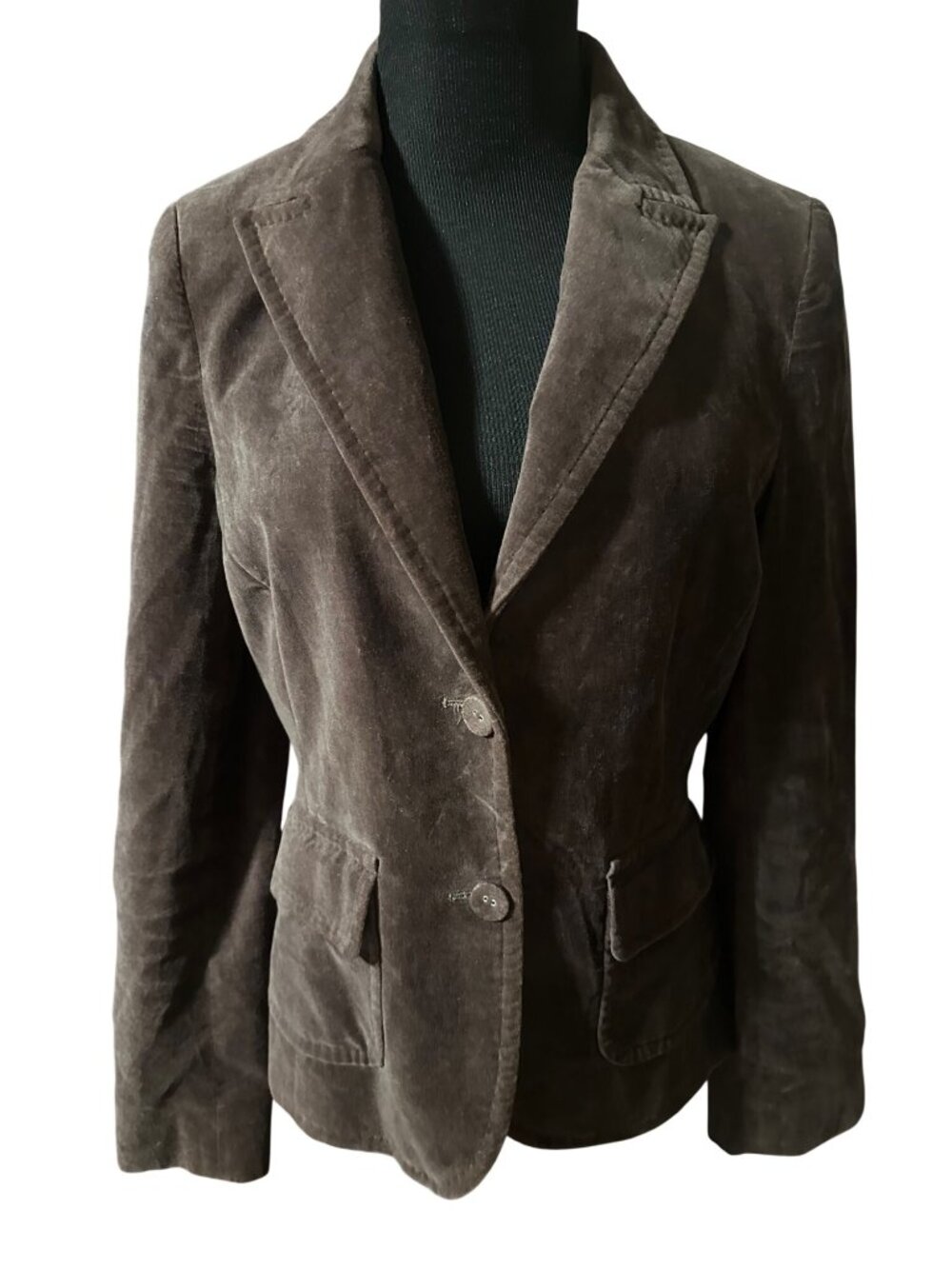 Part two brown velvet 2 button 100% cotton jacket size 10